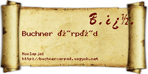 Buchner Árpád névjegykártya